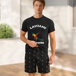 Set di pigiama personalizzato con cane gatto foto e testo maglietta e pantaloncini estate casa abbigliamento regalo di compleanno per uomini