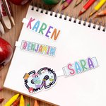 Personalized Doodle Art Name Apple Pencil Magnetic Bookmark Clips Graduation Back to School Gift for Teacher Book Lover