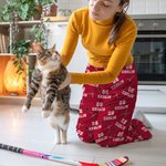 Personalized Multicolour Hockey Drawstring Waist Pajama Pants with Name and Number Birthday Game Day Gift for Women Men Hockey Lovers