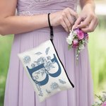 Personalizzato Design floreale iniziale Borsa per il trucco portatile con nome Viaggi quotidiani Conservazione Anniversario Regalo di compleanno per le donne