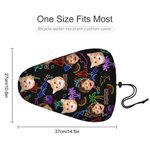 Personalized 1-3 Face Photos Fluorescent Pattern Adjustable Bicycle Seat Cover Birthday Anniversary Gift for Cycling Enthusiasts