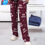Personalized Multicolour Hockey Drawstring Waist Pajama Pants with Name and Number Birthday Game Day Gift for Women Men Hockey Lovers