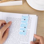 Personalised Colourful Waterproof Magnetic Bookmark Clip with Checkered Name Graduation Back to School Gift for Book Lover Teacher Student
