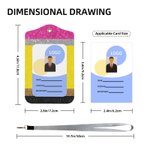 Personalized Apple Crayon Teacher PU Leather ID Badge Holder with Name and Lanyard Back to School Teacher's Day Appreciation Gift for Teacher