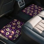 Personalisierte Flamingo Delphin Palme Anti-Rutsch Auto Fußmatte Satz von 4 Stück mit 1-3 Gesicht Fotos Geburtstagsgeschenk für Tierliebhaber Autobesitzer