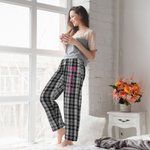 Personalisierte Plaid weichen Kordelzug Flanell Pyjama Hose mit Namen und Sport Zahl Jahrestag Geburtstag Geschenk für Paare Sportliebhaber