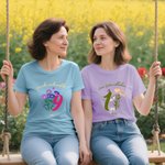 Personalisiertes Geburtsblume T-Shirt mit Namen unt Text Alltagsoutfit Jahrestag Geburtstag Geschenk für Damen
