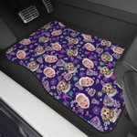 Personalisierte Flamingo Delphin Palme Anti-Rutsch Auto Fußmatte Satz von 4 Stück mit 1-3 Gesicht Fotos Geburtstagsgeschenk für Tierliebhaber Autobesitzer