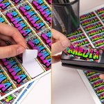 Gepersonaliseerde Graffiti Naam Waterdichte Etiketten Set van 2 Schoolbenodigdheden Terug naar School Verjaardagscadeau voor Kinderen