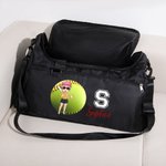 Personalizzato Cartoon Personaggio Basket Baseball Impermeabile Grande Viaggio Duffel Bag con Nome e Iniziale Regalo di Compleanno per Mamma Amanti dello Sport