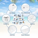Personalised Face Photo Stripe Palm Leaf Quick Dry Swim Trunks with Mesh Brief Hawaii Party Beach Essential Holiday Gift for Dad Grandpa Men