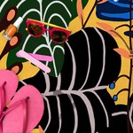 Personalized Tropical Vibe Summer Floral Quick Dry Oversized Beach Towel with Name Summer Vacation Beach Party Birthday Gift for Women Girls