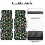 Personalisierte Flamingo Delphin Palme Anti-Rutsch Auto Fußmatte Satz von 4 Stück mit 1-3 Gesicht Fotos Geburtstagsgeschenk für Tierliebhaber Autobesitzer