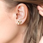 Personalised Soccer Wooden Stud Earrings with Engraved Numbers Birthday Anniversary Game Day Gift for Soccer Players Fans