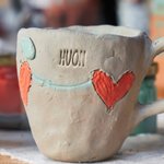 Personalized Clay Pottery Stamp with Text and Wood Round Handle Birthday Pottery Making Gift for Handicraft Lovers Pottery Makers