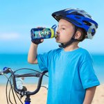 Henkilökohtainen värikäs söpö sarjakuva eläin 16 oz Kid vesipullo nimi takaisin kouluun syntymäpäivälahja pojille tytöille