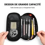 Trousse à Crayons Personnalisée avec Nom et Motif de Dinosaure Trousse de Grande Capacité Cadeau Rentrée Scolaire Anniversaire pour Garçon Fille