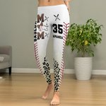 Personalised Leopard Pattern Baseball Mom Stretchy Leggings with Name and Number Daily Sports Accessories Birthday Game Day Gift for Mom