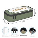 Personalisiertes Niedliches Dinosaurier Federmäppchen mit Namen Große Kapazität Einschulung Schulanfang Geburtstag Geschenk für Jungen Mädchen