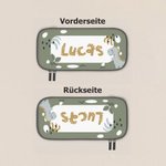 Personalisiertes Niedliches Dinosaurier Federmäppchen mit Namen Große Kapazität Einschulung Schulanfang Geburtstag Geschenk für Jungen Mädchen