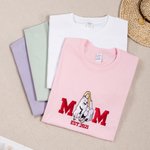 Personalized Embroidered Dog Cat Mom Dad Photo Multicolor T-shirt Sweatshirt Hoodie with Year Birthday Holiday Gift for Pet Owners Lovers