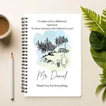 Cahier de notes personnalisé avec nom pour la journée de l'enseignant Cadeau d'anniversaire pour les enseignants