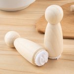 Personalized Clay Pottery Stamp with Text and Wood Round Handle Birthday Pottery Making Gift for Handicraft Lovers Pottery Makers