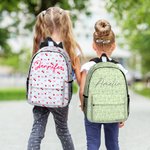 Personalizada Coquette Lazo Floral Nombre Inicial Mochila Grande Niño Vuelta al Cole Regalo de Cumpleaños para Niños Niñas