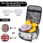 Personalized Dinosaur World Insulated Lunch Bag with Name and Portable Pocket Back to School Picnic Birthday Gift for Kids