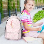 Personalizada Coquette Lazo Floral Nombre Inicial Mochila Grande Niño Vuelta al Cole Regalo de Cumpleaños para Niños Niñas