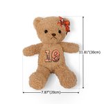 Personalized Basketball Baseball Softball Number Plush Teddy Bear Stuffed Toy Game Day Birthday Gift for Boys Girls Sports Enthusiasts