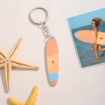Personalised Beach Surfboard Acrylic Keychain Bag Tag with Photo Birthday Club Gift for Team Members Surf Enthusiasts