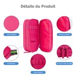 Trousse à Crayons Personnalisées avec Nom et Personnage Deux Couches Fermeture Éclair Fournitures d'Étude Cadeau Rentrée Scolaire pour Garçon Fille