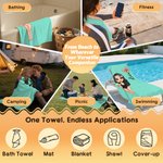 Personalized Multicolor Birth Flower Cartoon Women Girl Soft Quick Dry Beach Towel with Name Vacation Beach Accessories Gift for Friend