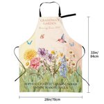 Henkilökohtainen isoäidin puutarha 2-15 syntymäkukat säädettävä esiliina teksti ja etutasku syntymäpäivälahja isoäiti ruoanlaitto rakastajaille