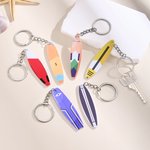 Personalised Beach Surfboard Acrylic Keychain Bag Tag with Photo Birthday Club Gift for Team Members Surf Enthusiasts