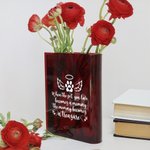 Personalized Angel Wings Halo Pet Photo Clear Book Vase with Name Bookshelf Decor Sympathy Sentimental Memorial Gift for Pet Owners Lovers