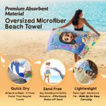 Henkilökohtainen söpö 3D Sukellus Kid Merieläinten nopea kuivuminen pehmeä ylisuuri rantapyyhe nimellä Kesäloma Beach Party Syntymäpäivälahja pojille tytöille