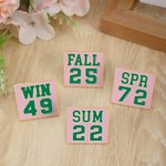 Personalized Acrylic Sorority Square Pin Badge with Initiation Season and Number Recruitment Greek Week Meeting Pride Gift for Sorors