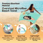 Personalized Multicolor Birth Flower Cartoon Women Girl Soft Quick Dry Beach Towel with Name Vacation Beach Accessories Gift for Friend