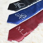 Corbata personalizada con monograma multicolor y nombre regalo de aniversario y Día del Padre para hombres