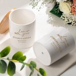 Personalised Love Grows Name Ceramic Succulent Planter Pot with Drainage Hole and Bamboo Base Home Decor Wedding Gift for Lover