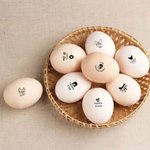 Timbro per uova personalizzato con nome testo e diversi modelli standard FDA inchiostro alimentare fattorie regalo per famiglia e agricoltori