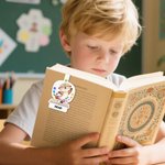 Personalizado Matemáticas Música Tema Símbolos Dibujos animados Animales Marcapáginas magnético Clip con nombre Cumpleaños Vuelta al cole Regalo para niños Estudiantes