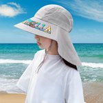 Chapeau de soleil respirant personnalisé avec nom Accessoires d'été Cadeau d'anniversaire pour garçons filles