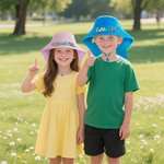 Chapeau de soleil respirant personnalisé avec nom Accessoires d'été Cadeau d'anniversaire pour garçons filles