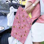 Personalized Face Photo Quick Dry Microfiber Waffle Golf Towel with Number and Carabiner Clip Golf Accessory Birthday Gift for Golf Player