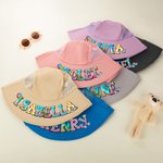 Chapeau de soleil respirant personnalisé avec nom Accessoires d'été Cadeau d'anniversaire pour garçons filles