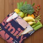 Personalized Danish Flower Portable Large Tote Bag with Name Anniversary Birthday Gift for Women