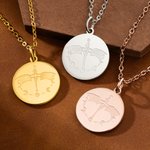 Personalisierte Fantasy Drachenreiter Mondnacht Halskette mit eingraviertem Text Geburtstag Jahrestag Weihnachtsgeschenk für Frauen Bücherwürmer Buchliebhaber